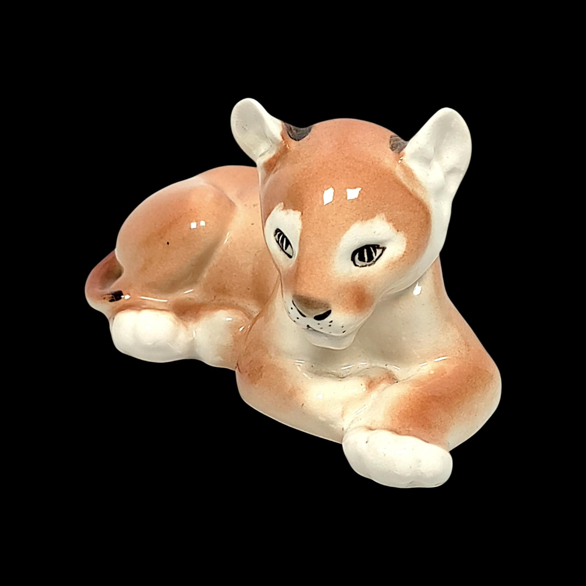 Vintage USSR Lomonosov Porcelain Lion Cub Figurine - Etsy
