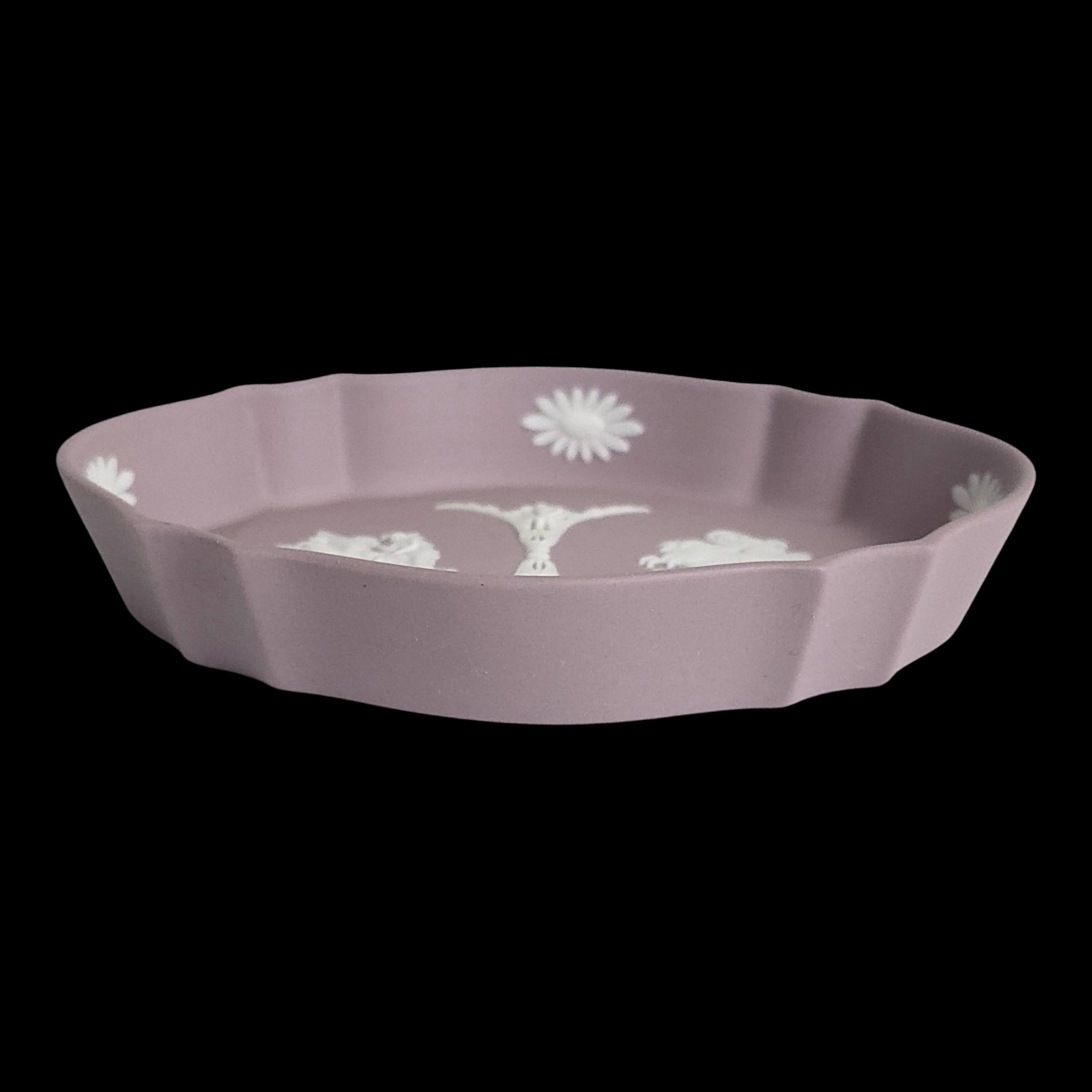 Wedgwood Jasperware Handcrafted Lilac / Purple Pin Dish Plate