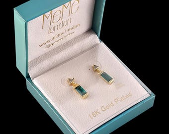MEME London 18K Gold Plated Earrings 'Cubic Zirconia'  (new)