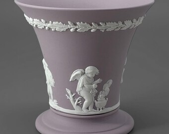 WEDGWOOD Jasperware Handcrafted Lilac / Purple Vase '61 - Etsy
