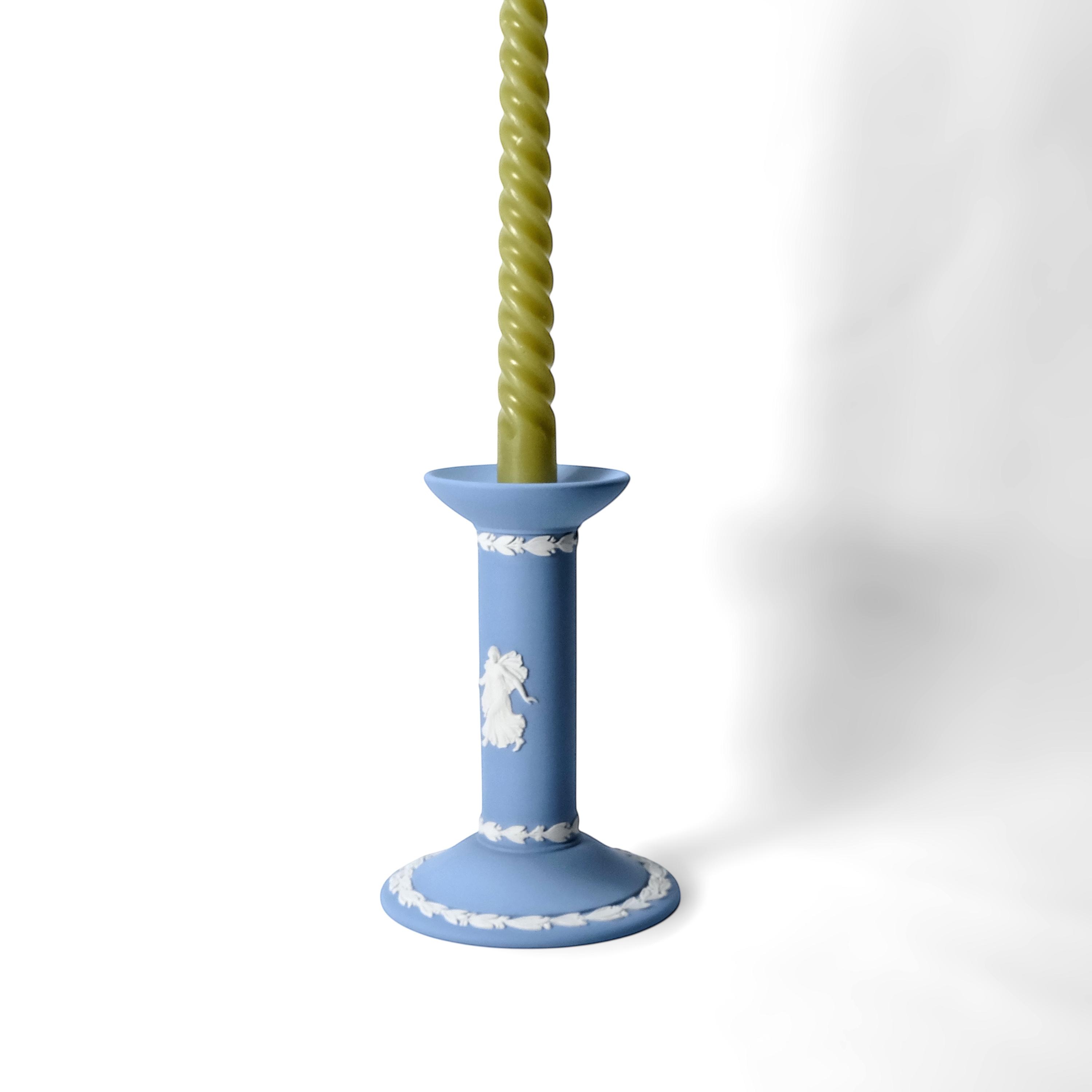 WEDGWOOD Jasperware Hand Crafted Pale Blue Candlestick Holder - Etsy