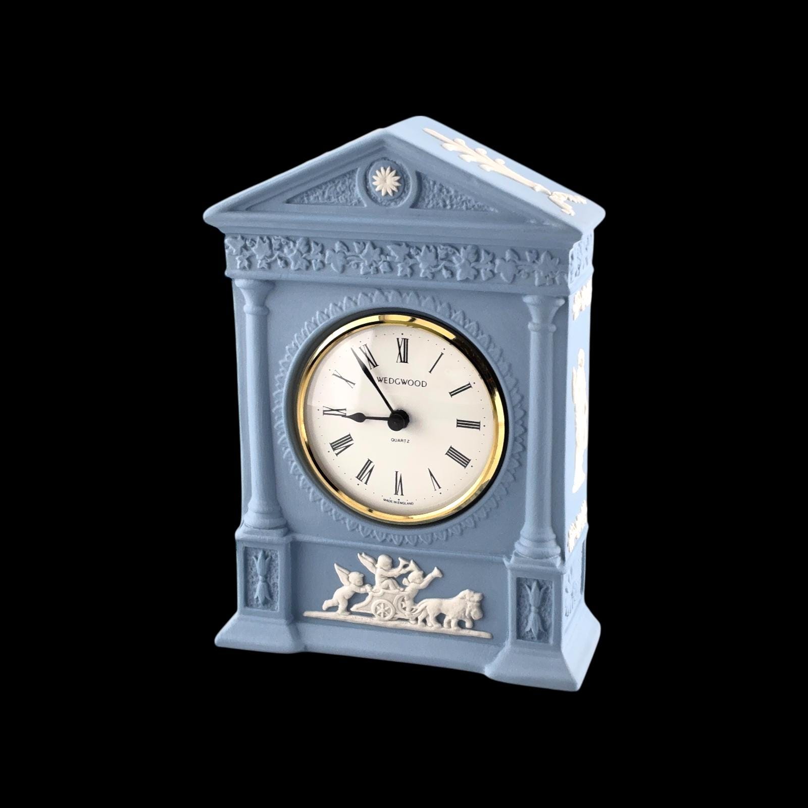 WEDGWOOD JASPERWARE Handcrafted Pale Blue Mantle Desk Helicon