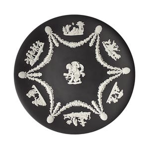 Rare WEDGWOOD Jasperware Handcrafted Black Plate