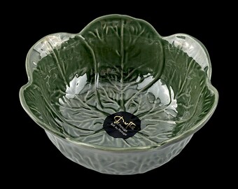 DELTIS Portugal Green Cabbage Shaped Noodles Cereal Salad Bowl (16
