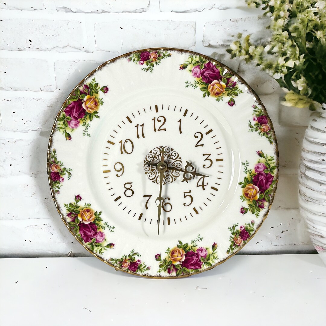 ROYAL ALBERT ' Old Country Roses ' Wall Clock Etsy UK