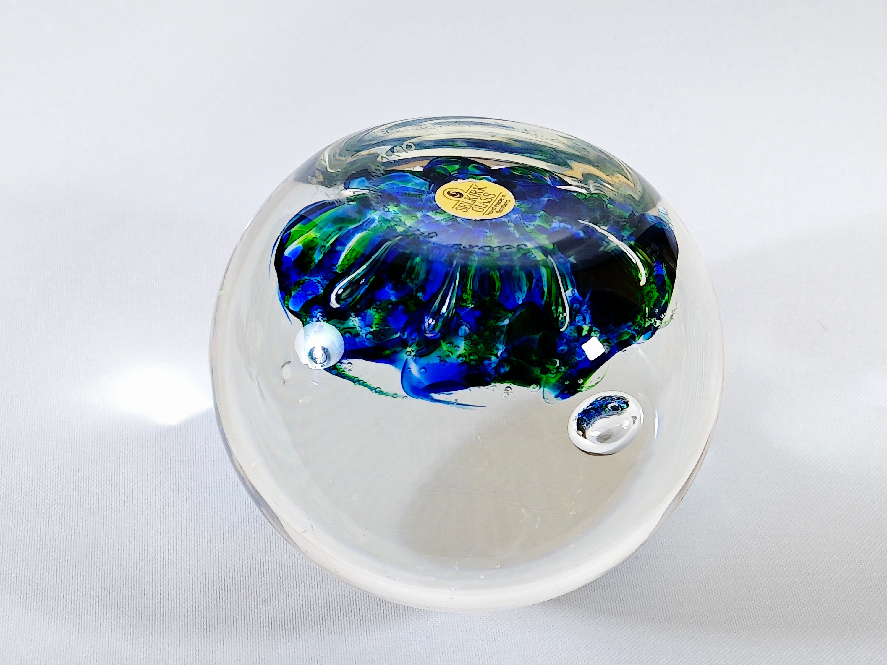 英国 スコットランド ヴィンテージ ペーパーウェイト SELKIRK Handmade Signed Selkirk Glass Paperweight Scotland - Etsy