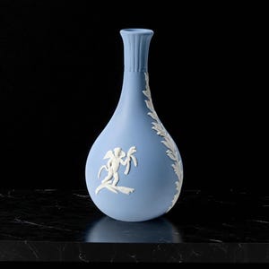 WEDGWOOD Jasperware Handcrafted Pale Blue Vase