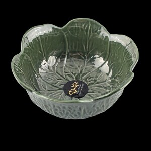 食器 miwa ito / Doodled Dish green DELTIS Portugal Green Cabbage Shaped Noodles Cereal Salad Bowl