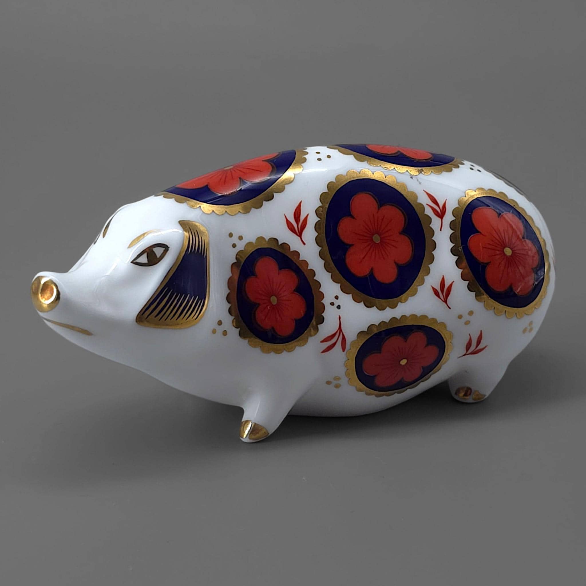 Royal Crown Derby Pig - Etsy UK
