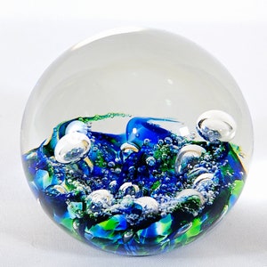 Handmade Signed Selkirk Glass Paperweight Scotland