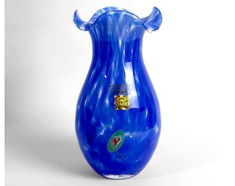 Vetro Eseguito Jarrón de Vidrio Soplado de Murano , Hecho en ITALIA , 19 cm