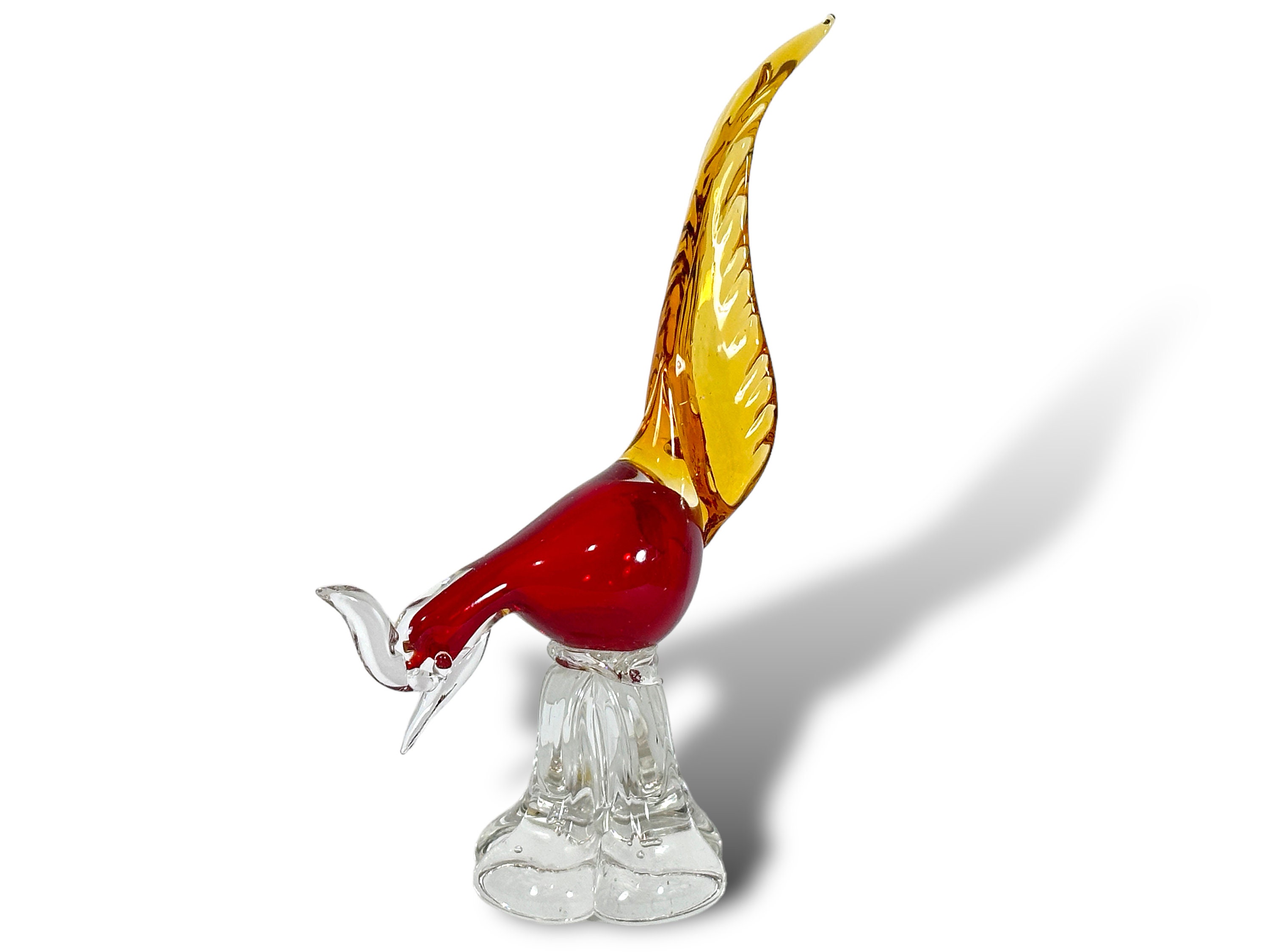 Vintage Murano Hand Blown Glass Bird / Pheasant Figurine - Etsy