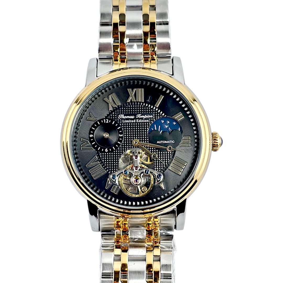 Thomas Tompion Stainless Steel Gold Plated London Automatic Watch