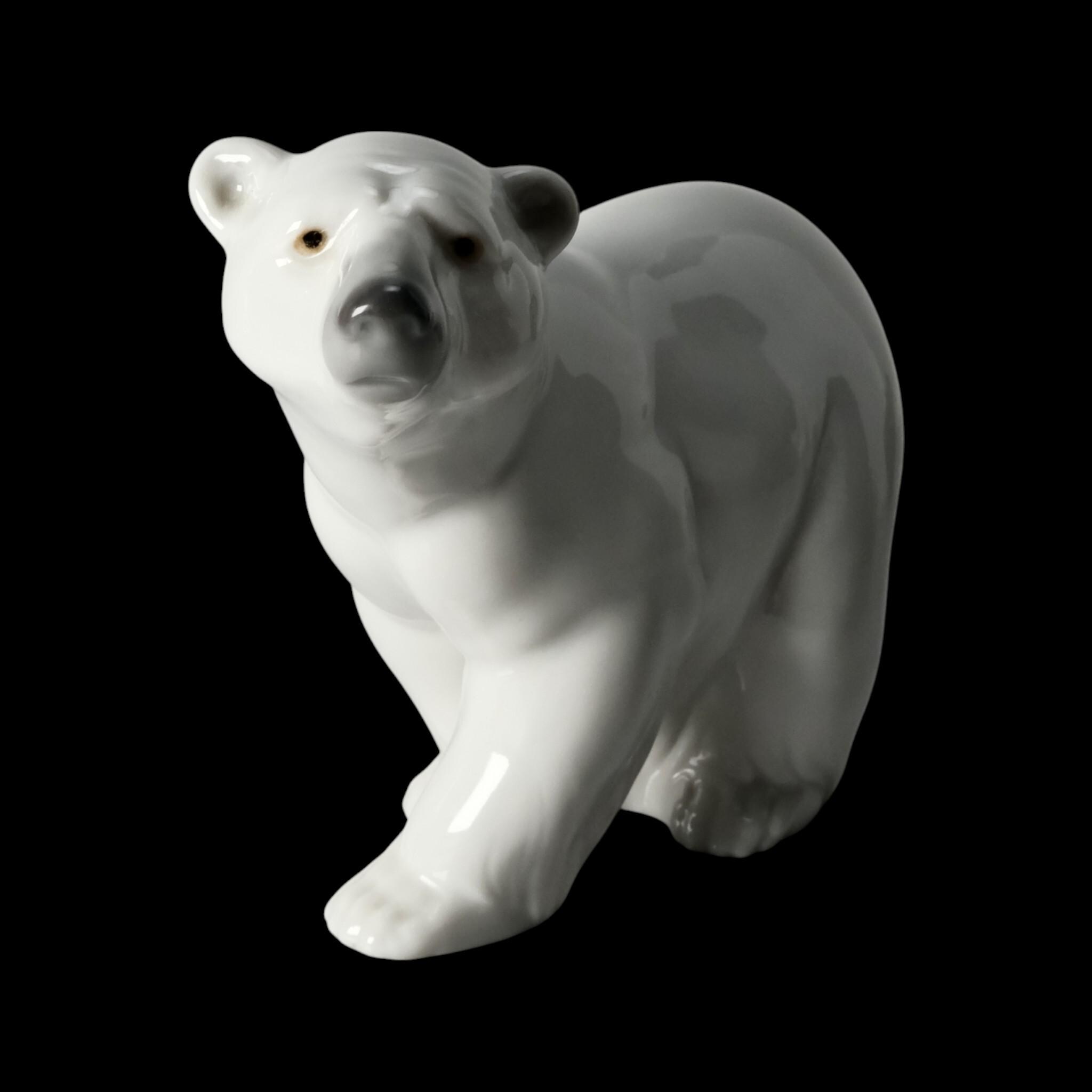 リヤドロの磁器製ホッキョクグマの置物 - Etsy 日本