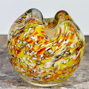 Vintage Hand Blown Glass Pot / Paperweight