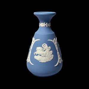 WEDGWOOD Jasperware Handcrafted Pale Blue Vase