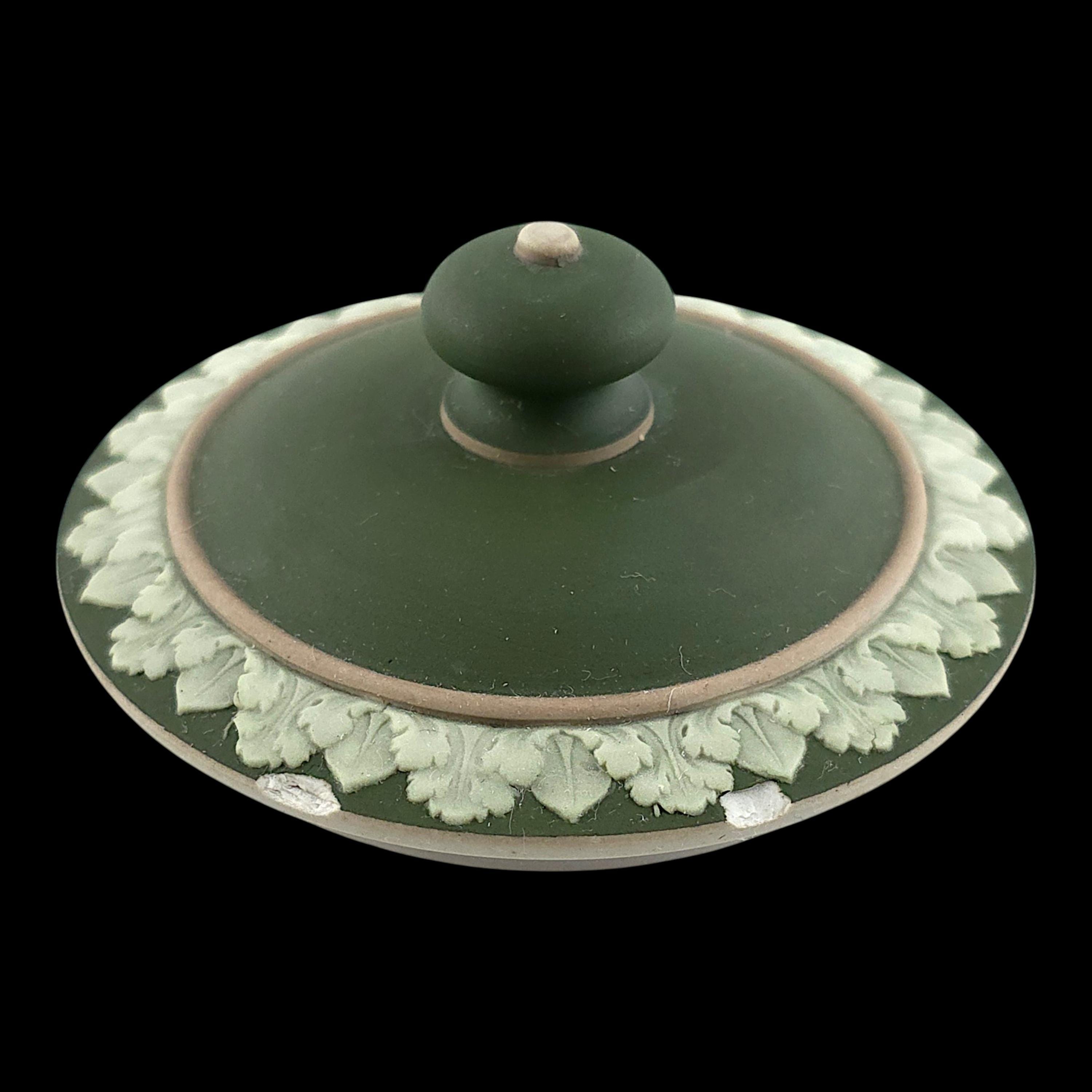 小物入れ 1969  Jasperware Sugar Pot Mint WEDGWOOD Jasperware Handcrafted Sage Green Sugar Pot / Jar