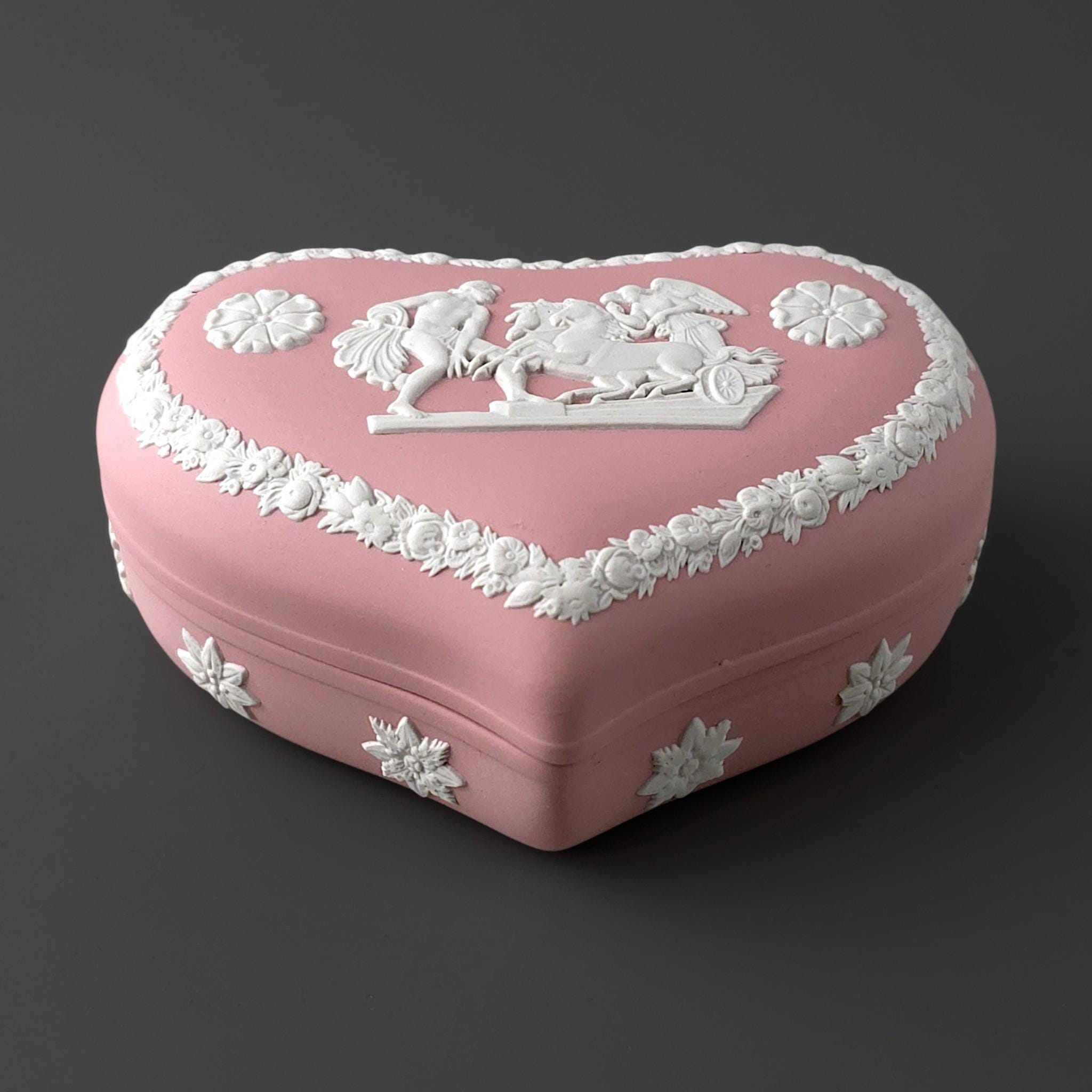 WEDGWOOD Jasperware Handcrafted Pink Heart Shaped Box - Etsy