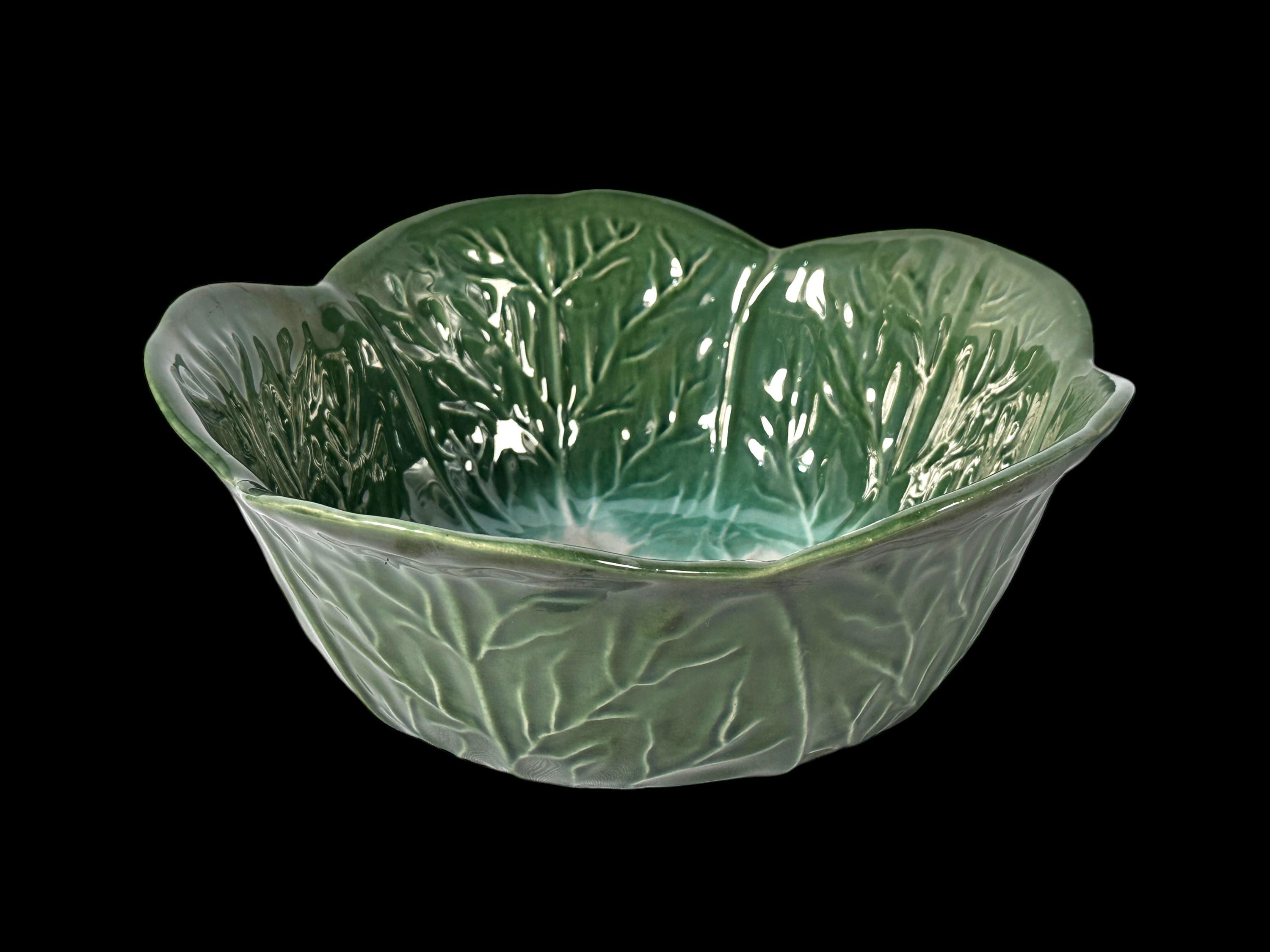 DELTIS Portugal Green Cabbage Shaped Serving / Fruits Large Bowl