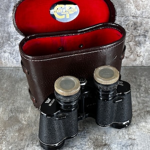 jumelles vintage Regent 8 x 30 dans étui en cuir