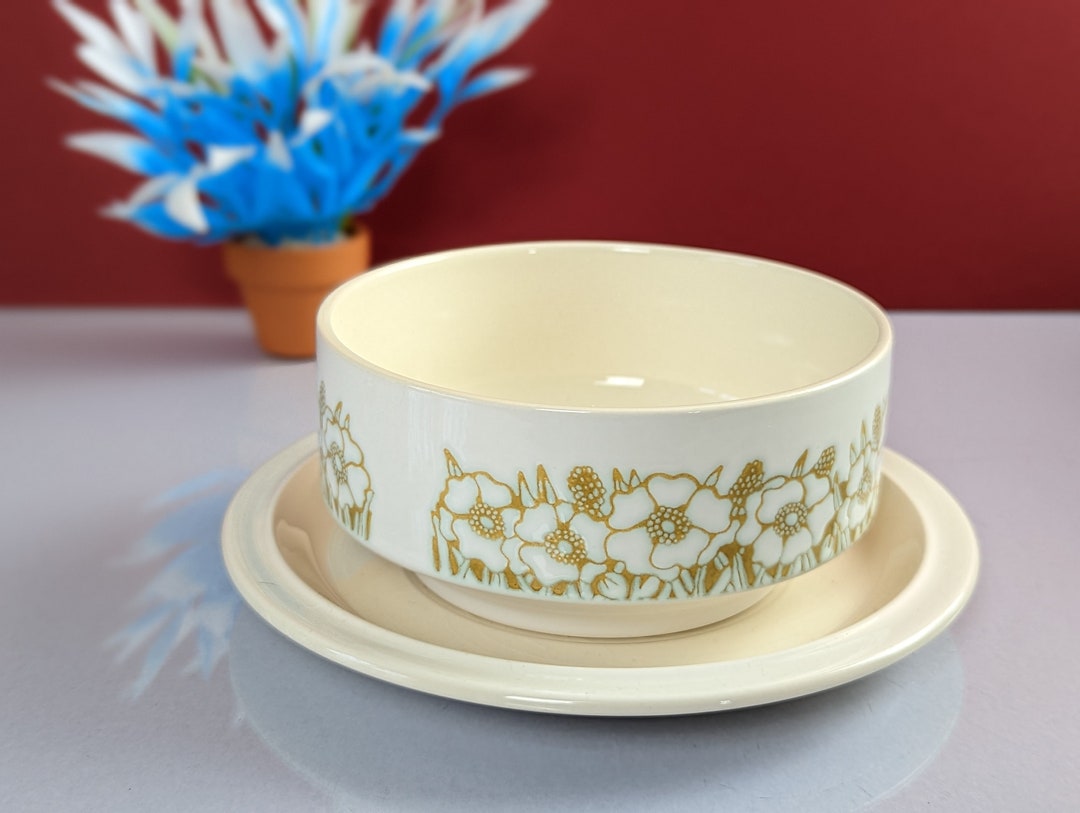 Vintage HORNSEA ' FLEUR ' Soup / Salad Bowl With Plate - Etsy