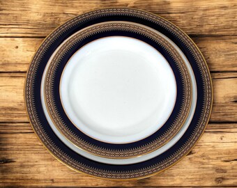 NORITAKE P563 Porcelain Dinner and Side Plates , Made in Japan - Etsy