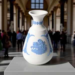 WEDGWOOD Jasperware Handcrafted White Vase '79