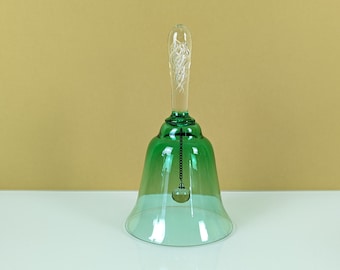Vintage Green Glass Decorative Bell