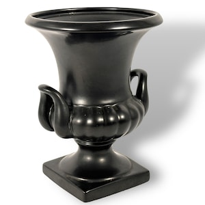 Vintage SYLVAC Pottery Black Ravenstone Urn Vase