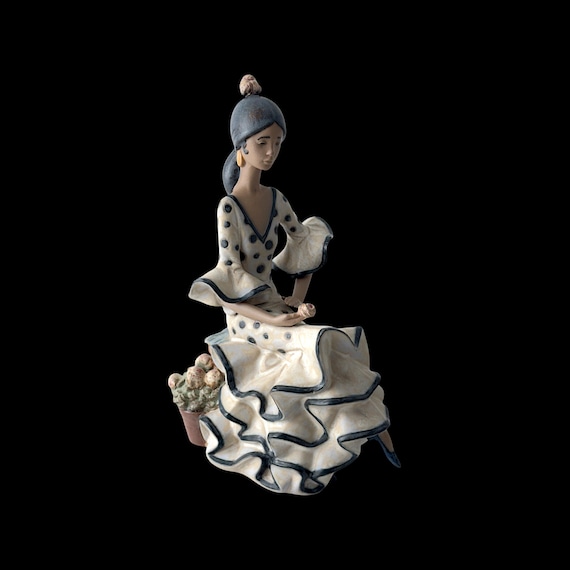 LLADRO 女性 陶器人形 Spain Porcelain Figurine Lladro 
