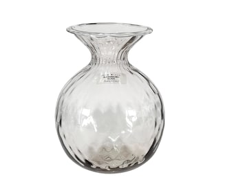 ALESSANDRO GLASS Hand Blown Glass Vase , Italy (15cm)