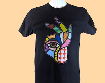 新しい黒のTシャツ 厚手またはソフトコットン DTF 転写プリント