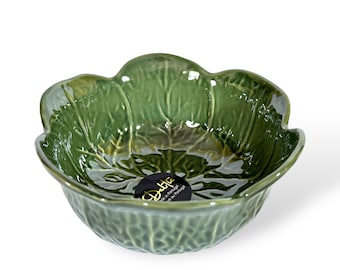 DELTIS Portugal Green Cabbage Shaped Noodles Cereal Salad Bowl (14.5 cm)