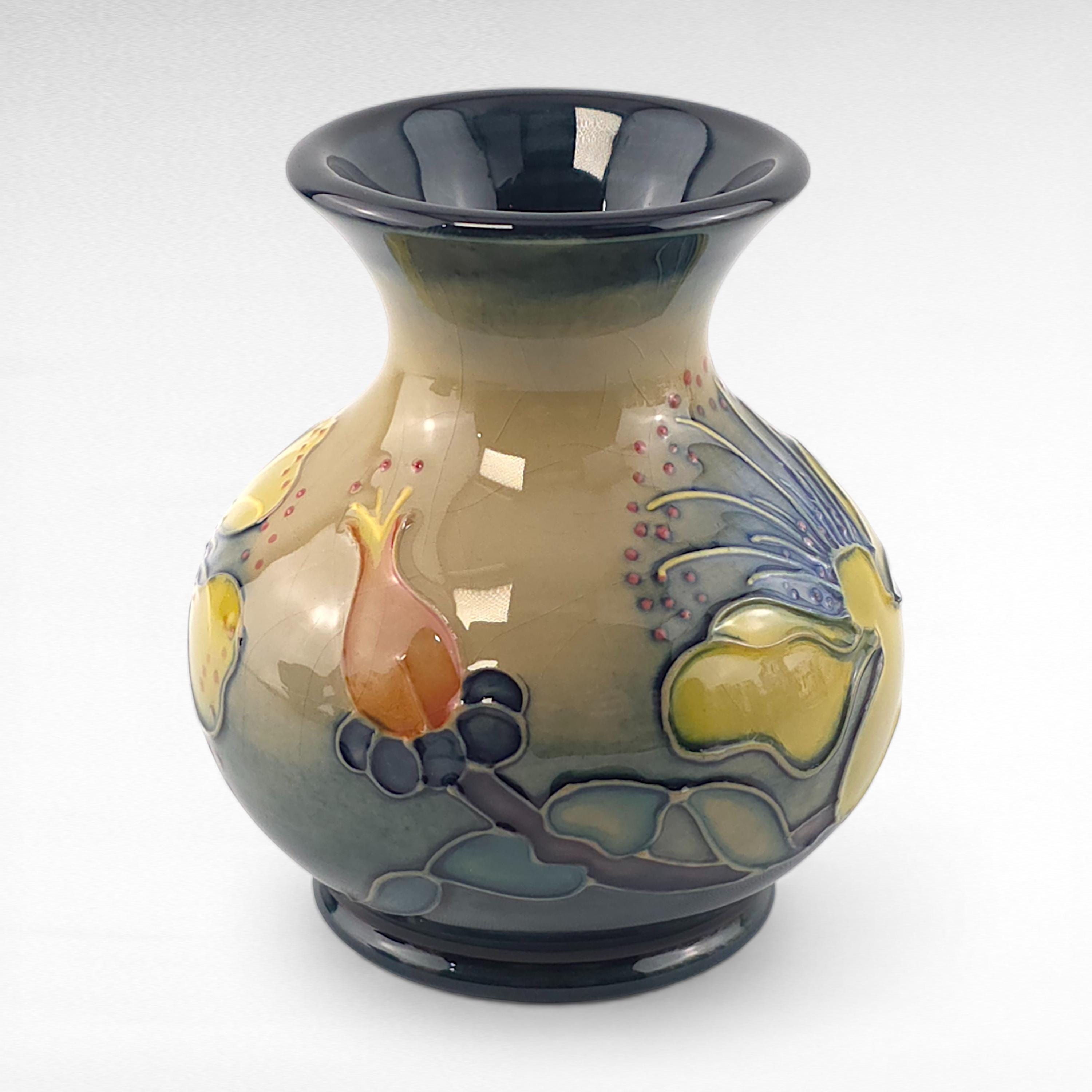MOORCROFT Pottery ' Hypericum ' Vase Designed by Rachel Bishop