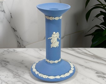 WEDGWOOD Jasperware Pale Blue Candlestick Holder