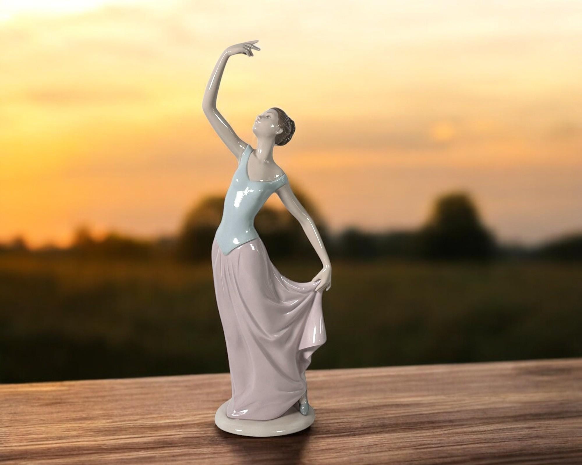 Retired NAO by LLADRO Large Porcelain Figurine of Lady Dancer