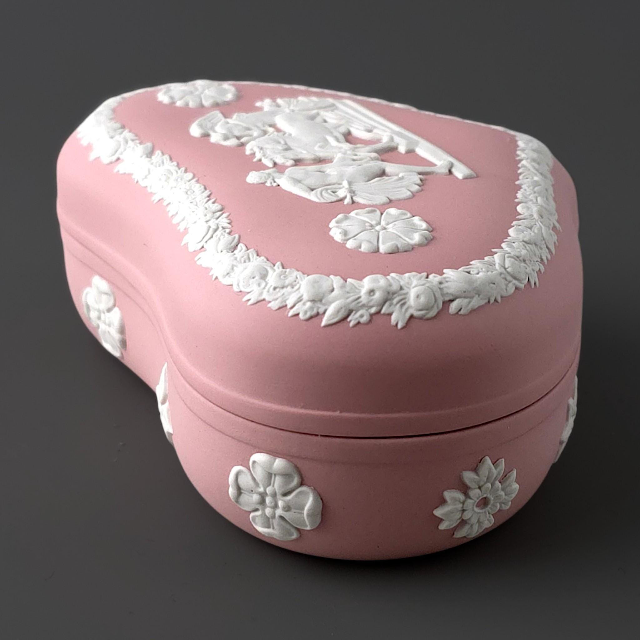 WEDGWOOD Jasperware Handcrafted Pink Heart Shaped Box - Etsy