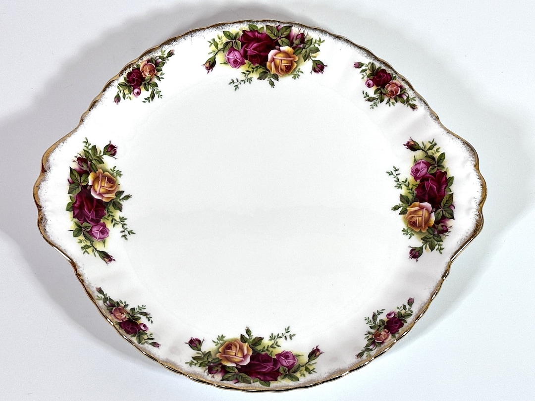 ROYAL ALBERT ' Old Country Roses ' Cake Plate Etsy UK