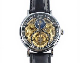 Thomas Tompion TT-2114 Men's London Automatic Observatory Skeleton Watch