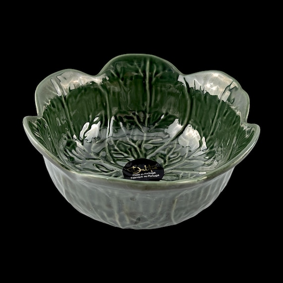 DELTIS Portugal Green Cabbage Shaped Noodles Cereal Salad Bowl (18