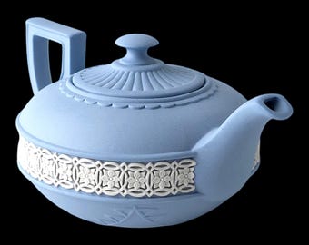 1900 年頃のウェッジウッド コバルト ブルー ジャスパーウェア