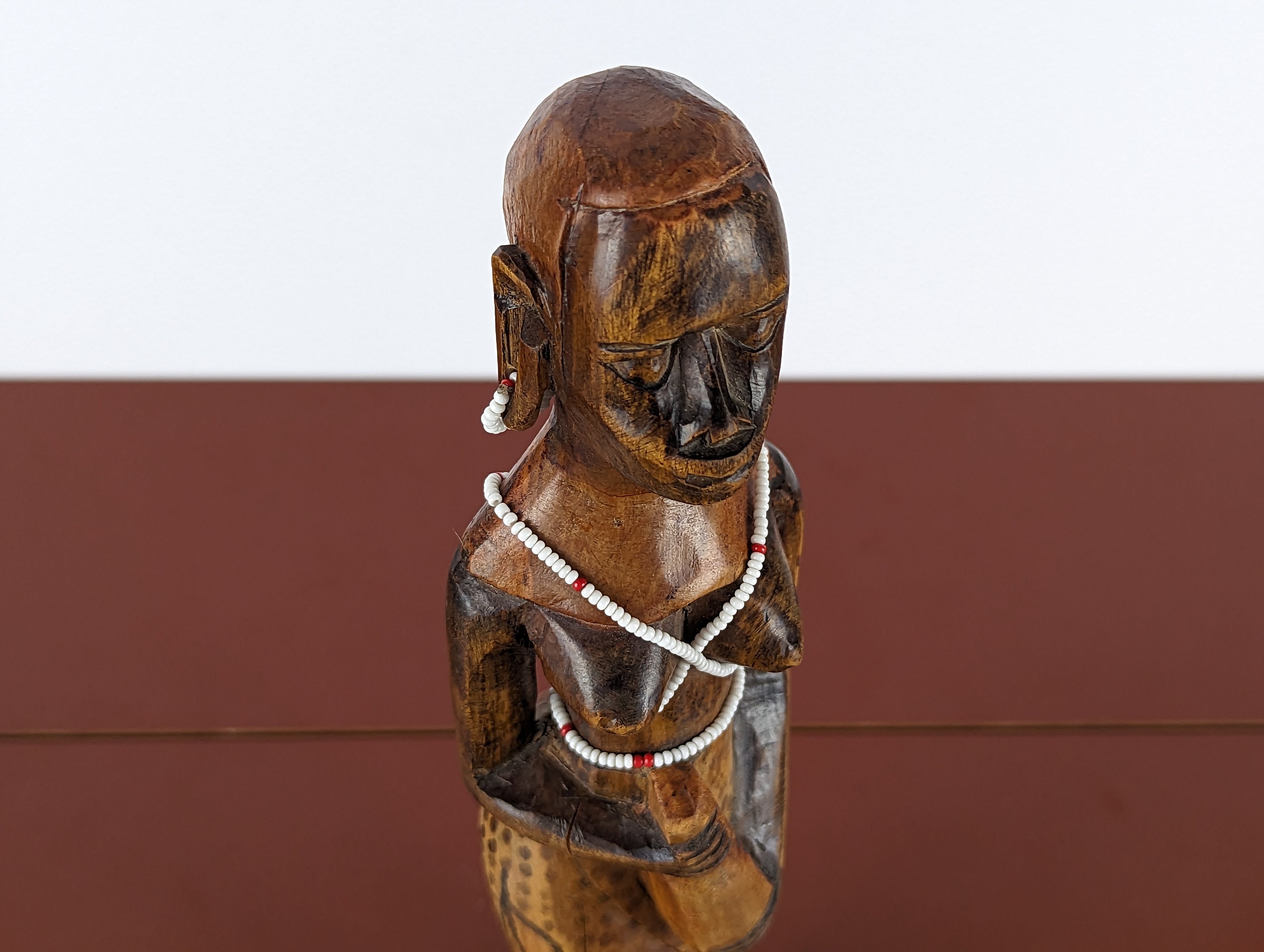 ヴィンテージ木製手彫りアフリカの置物 - Etsy 日本
