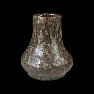 Vintage handgemaakte studio aardewerk vaas, gesigneerd