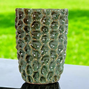 Hand Made Studio Pottery Vase , Portugal (22cm)