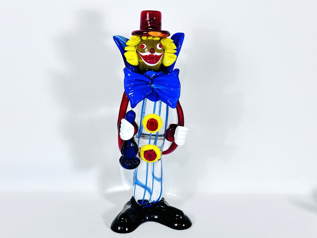 MURANO Fratelli Pitau Hand Blown Glass Clown Figurine /25cm/ Etsy