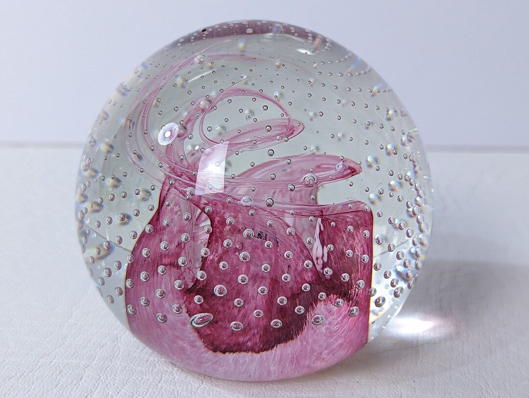 Vintage CAITHNESS Glass Paperweight Etsy