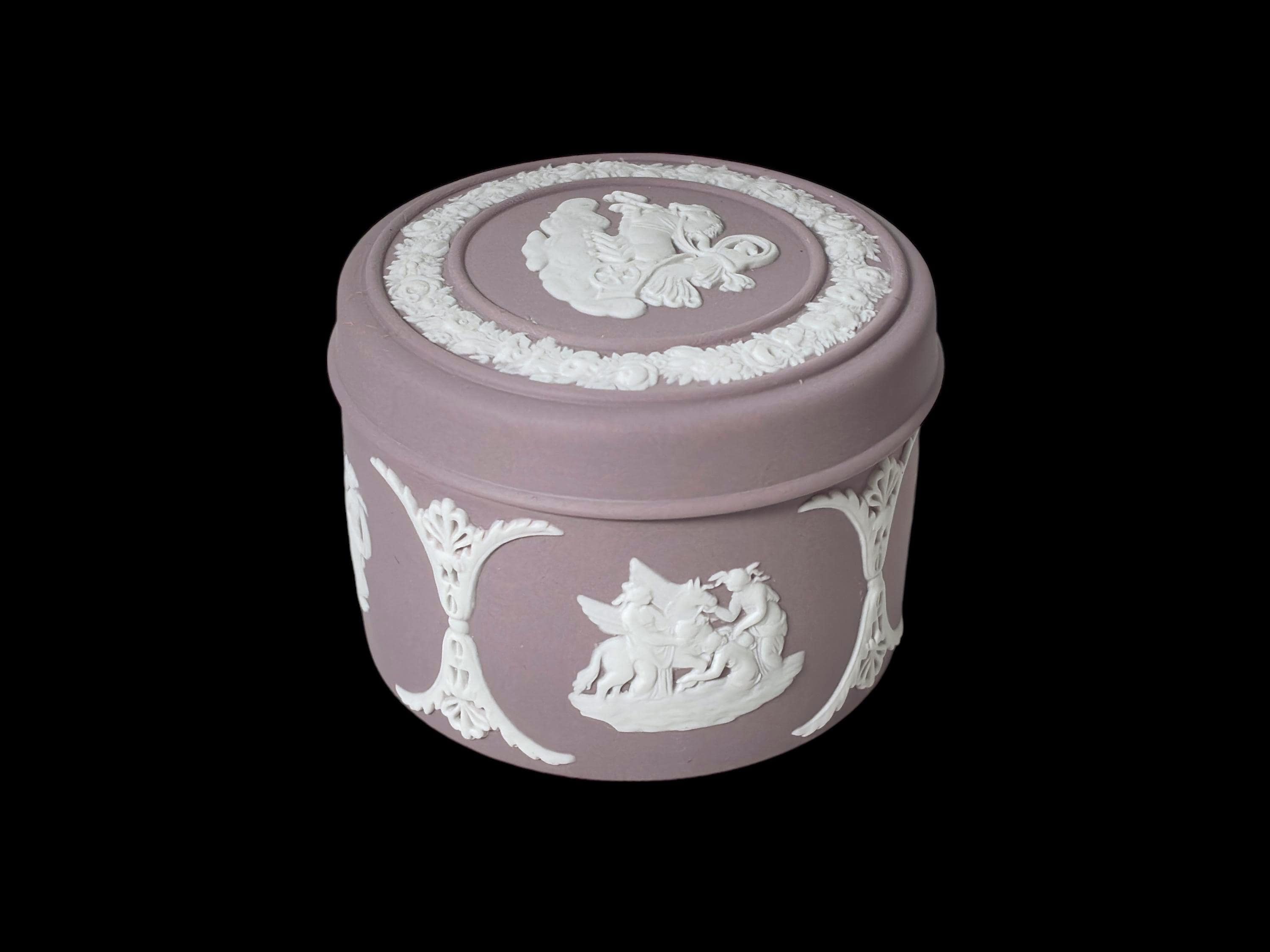 WEDGWOOD Jasperware Lilac / Purple Trinket Box - Etsy