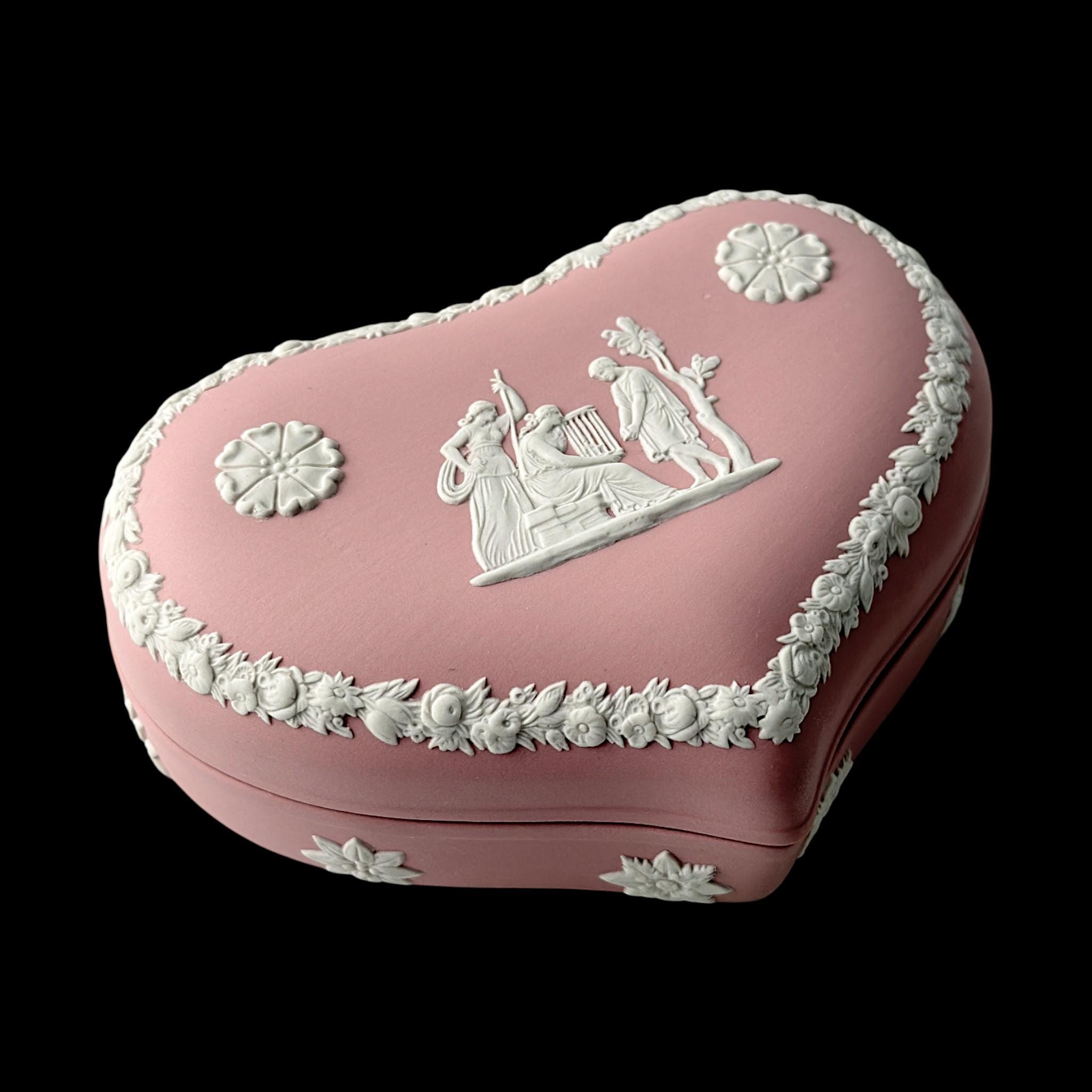 WEDGWOOD Jasperware Handcrafted Pink Heart Shaped Box - Etsy