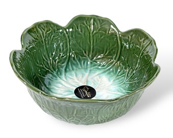 DELTIS Portugal Green Cabbage Shaped Serving / Fruits Bowl (22 cm)