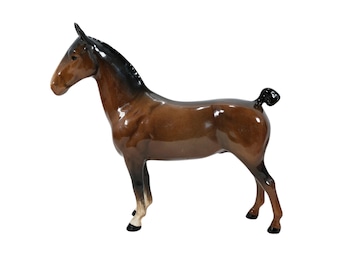 J. Beswick &#39; Hackney &#39; Brown Horse Porcelain Figurine #1361 &#39;55 - &#39;82
